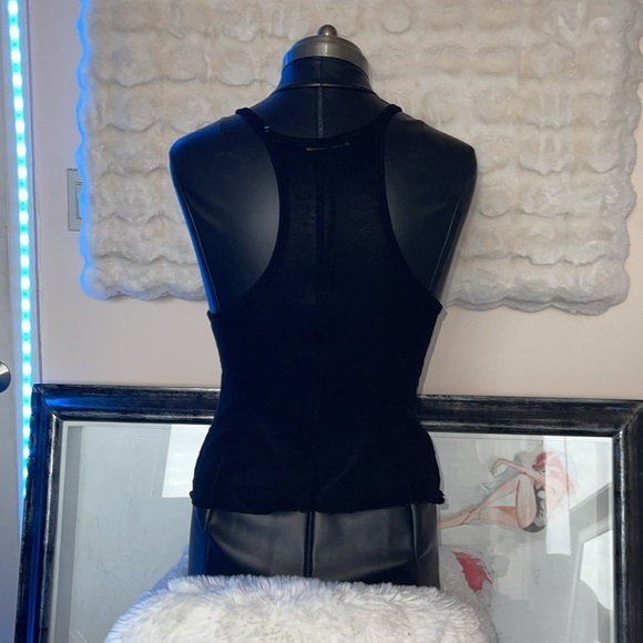 Thin cotton Zara tank top black with spaghetti straps perfect condition thin top - Picture 5 of 8